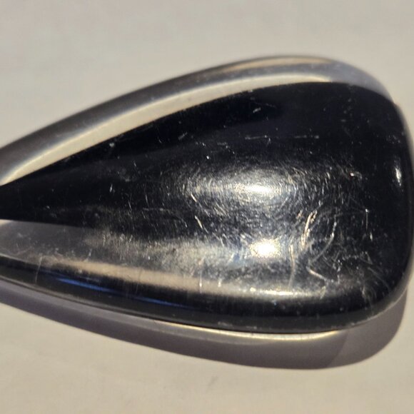 Vintage Trifari Black & Clear Lucite Pendant - Picture 3 of 5